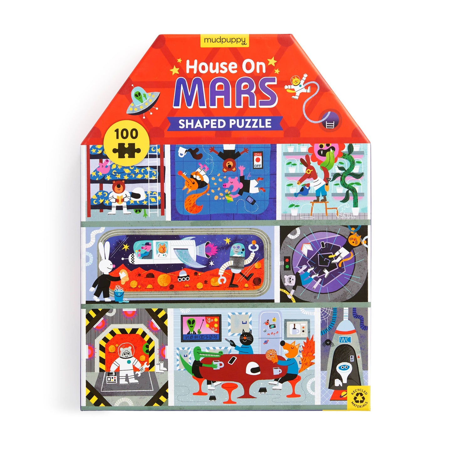 House on Mars 100 Piece House-Shaped Puzzle