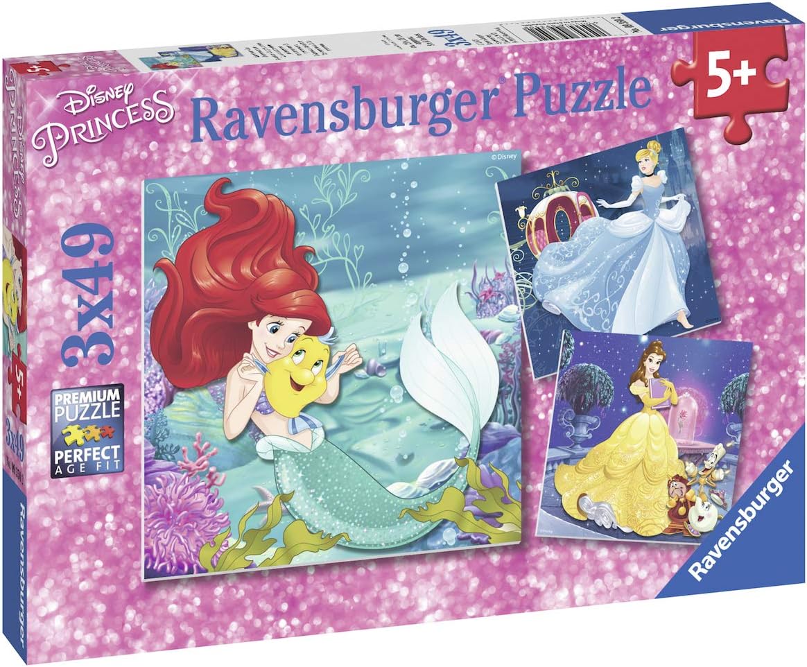 Disney Princesses Puzzle Set - 3 x 49-Piece Puzzle