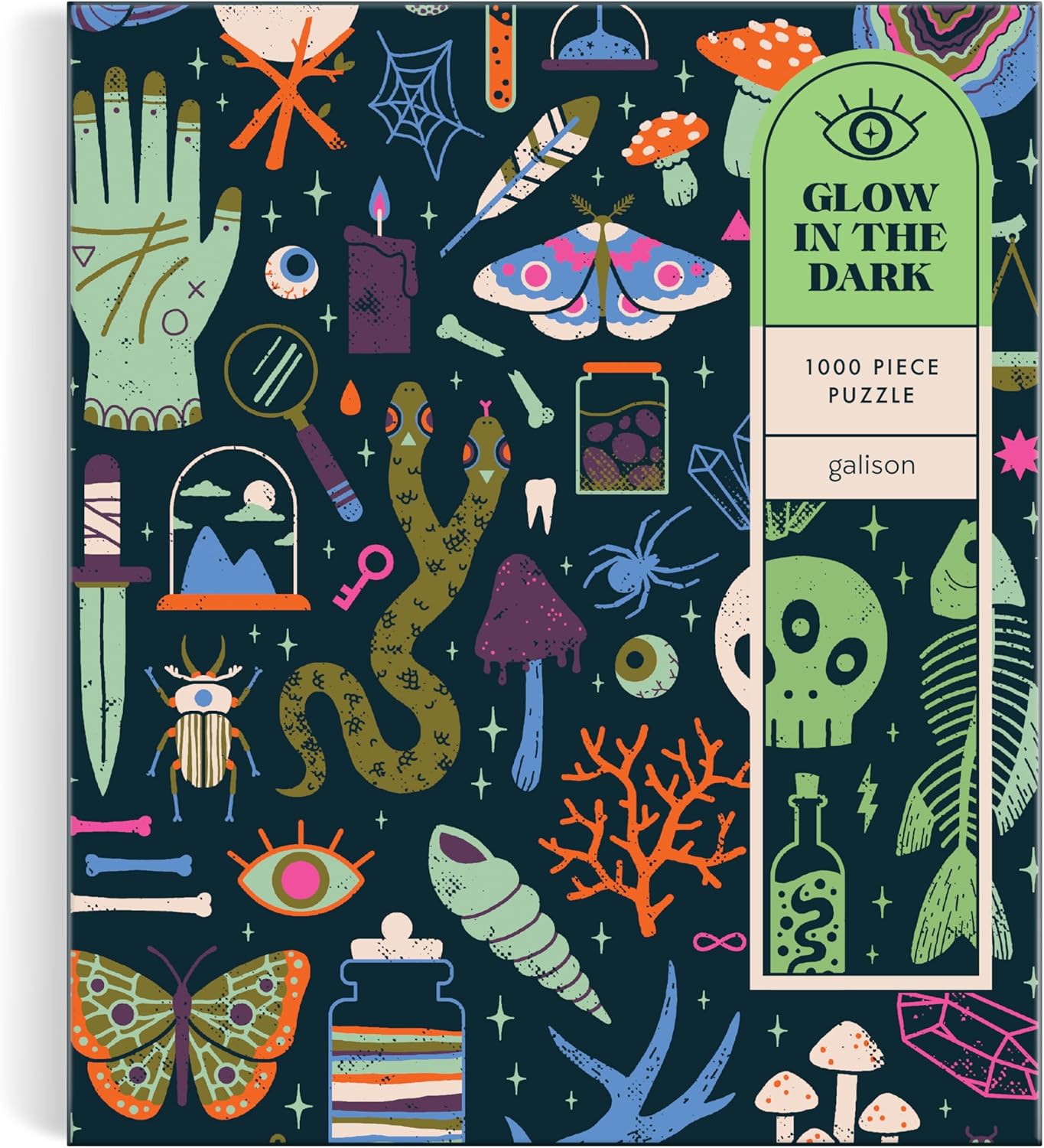 Occult and Curious – 1000 Piece Glow in The Dark
