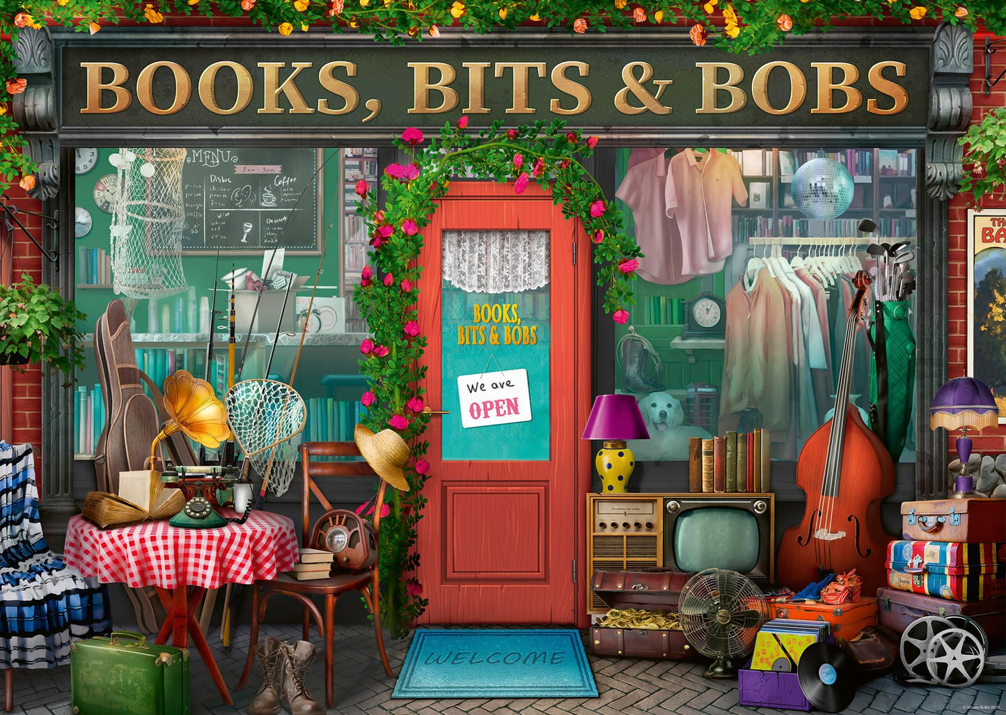 Books, Bits, & Bobs 1000 Piece Jigsaw Puzzle