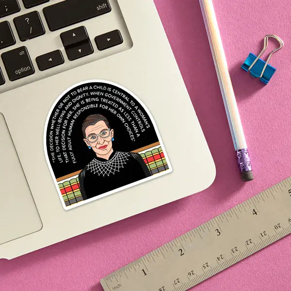 RBG Pro-Choice Quote Vinyl Sticker