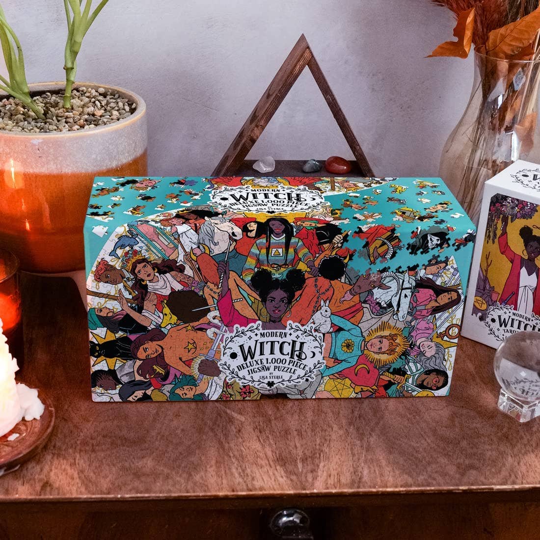 Modern Witch Deluxe 1,000 Piece Jigsaw Puzzle by Lisa Sterle