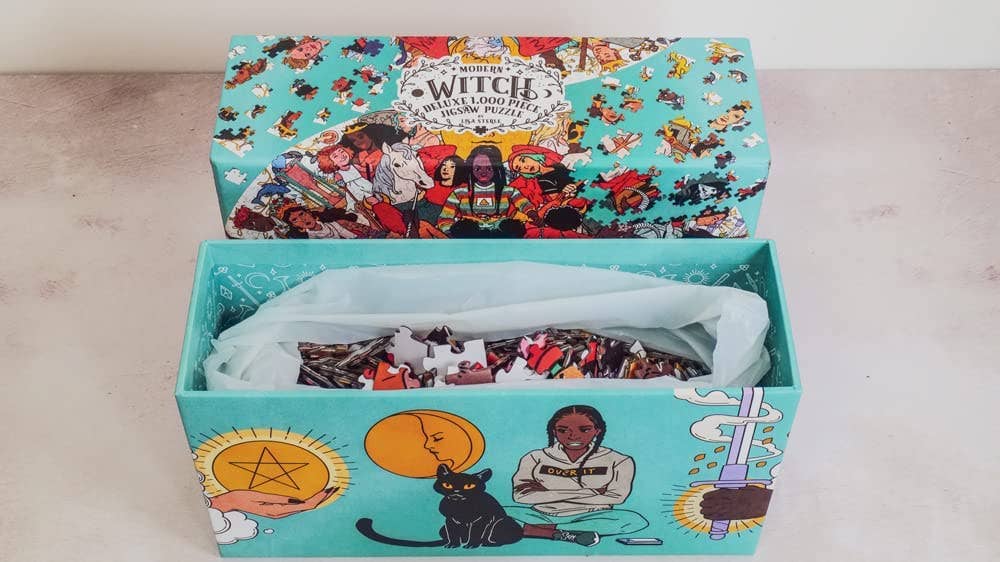 Modern Witch Deluxe 1,000 Piece Jigsaw Puzzle by Lisa Sterle