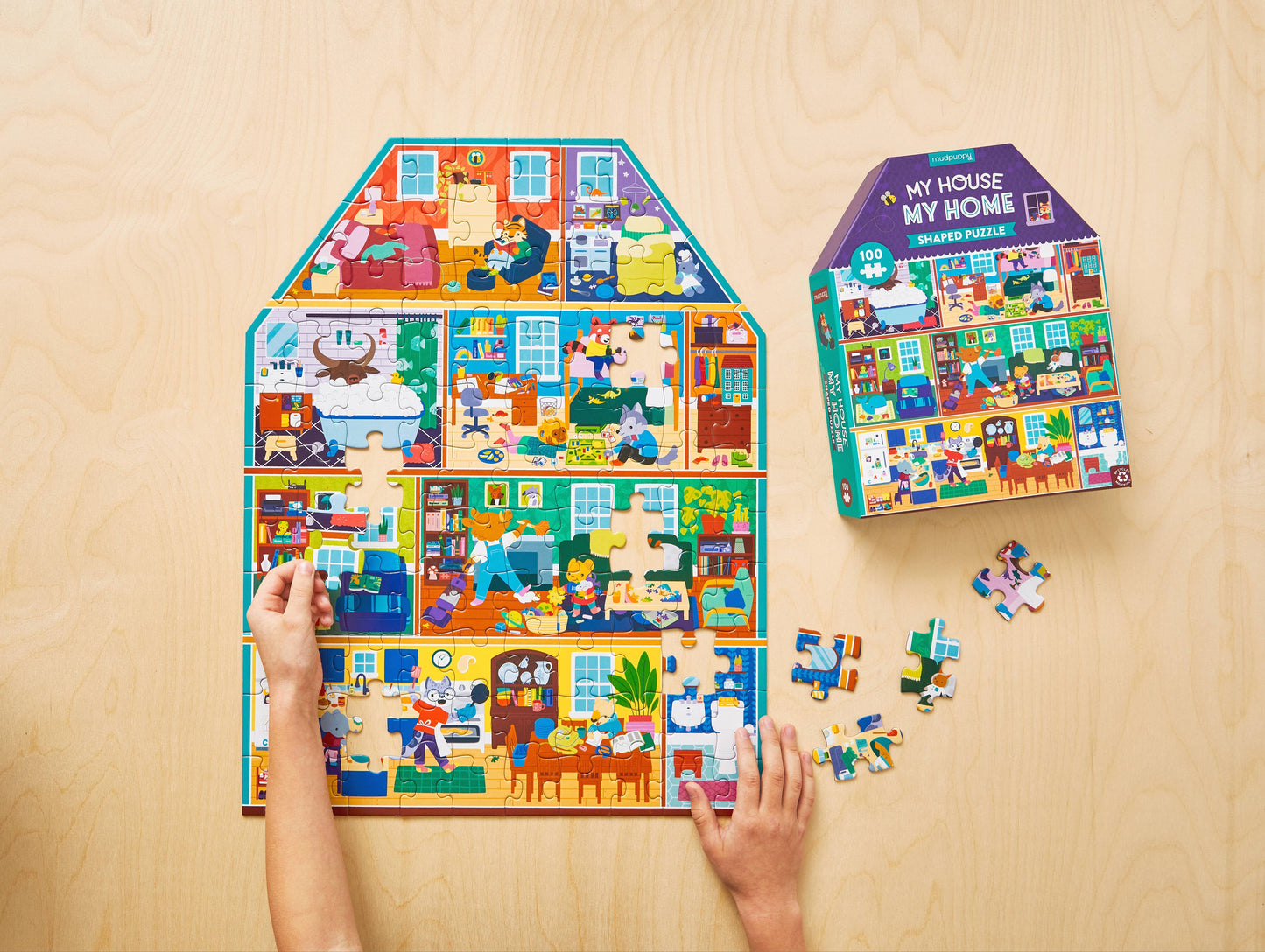 My House, My Home 100 Piece House-Shaped Puzzle