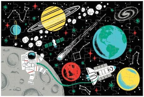 Outer Space Glow-in-the-Dark 100 Piece Puzzle