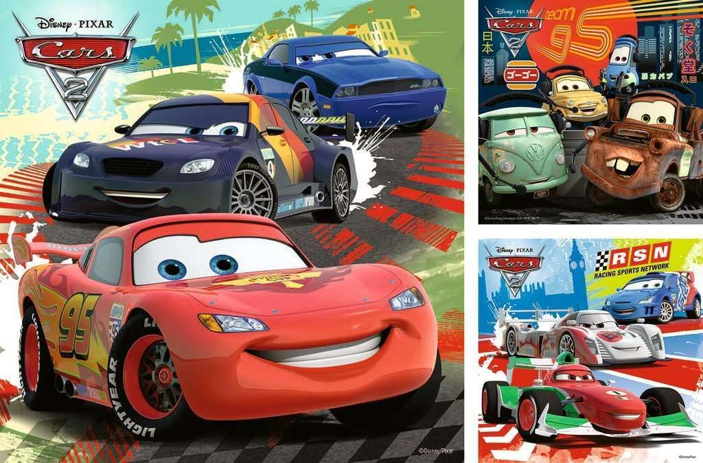 Disney Cars: Worldwide Racing Fun - 3 x 49-Piece Puzzles