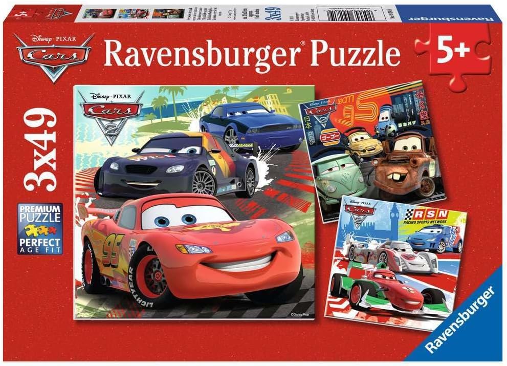 Disney Cars: Worldwide Racing Fun - 3 x 49-Piece Puzzles