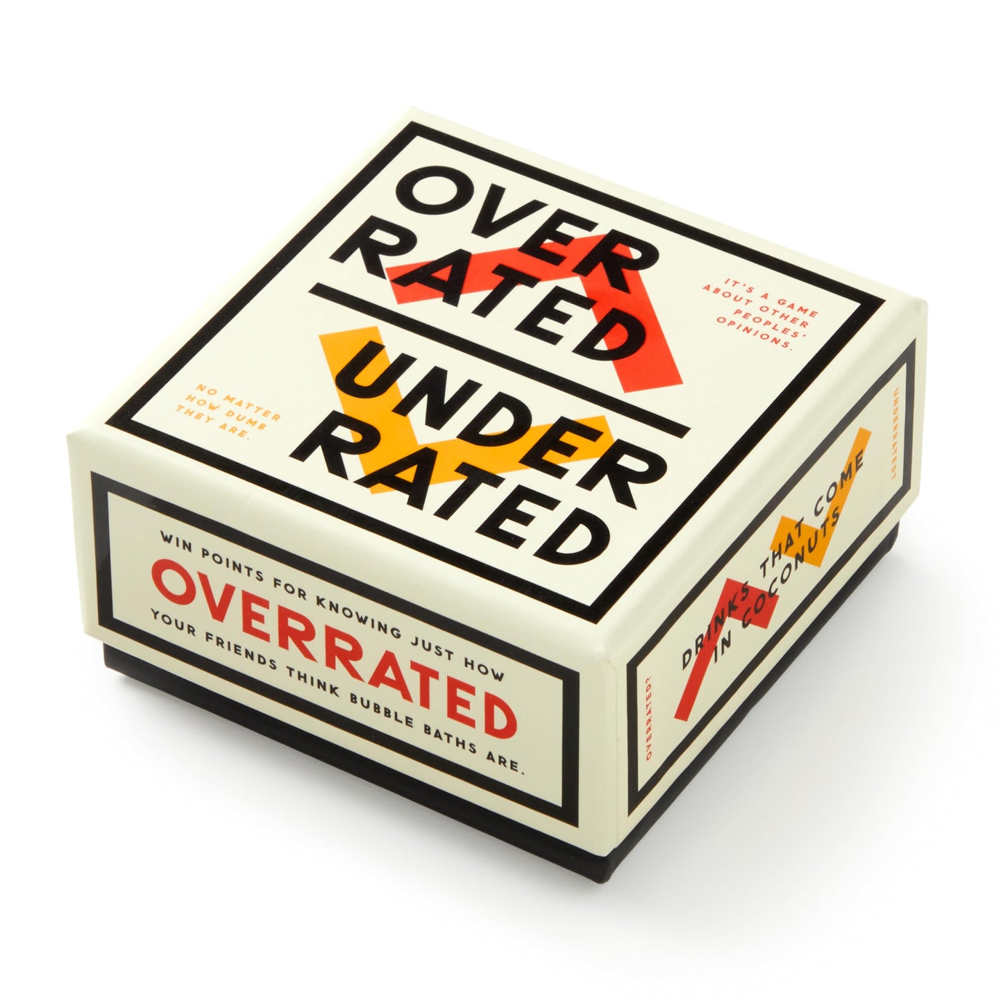 Underrated/Overrated - Social Party Game with 300+ Game Card Prompts for Debating Everything