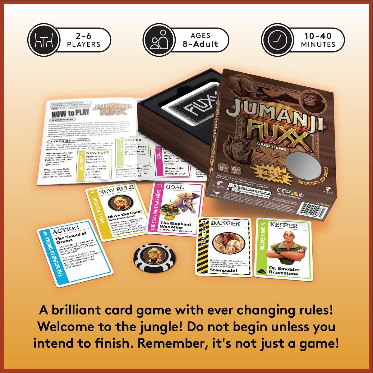 Jumanji Fluxx Card Game