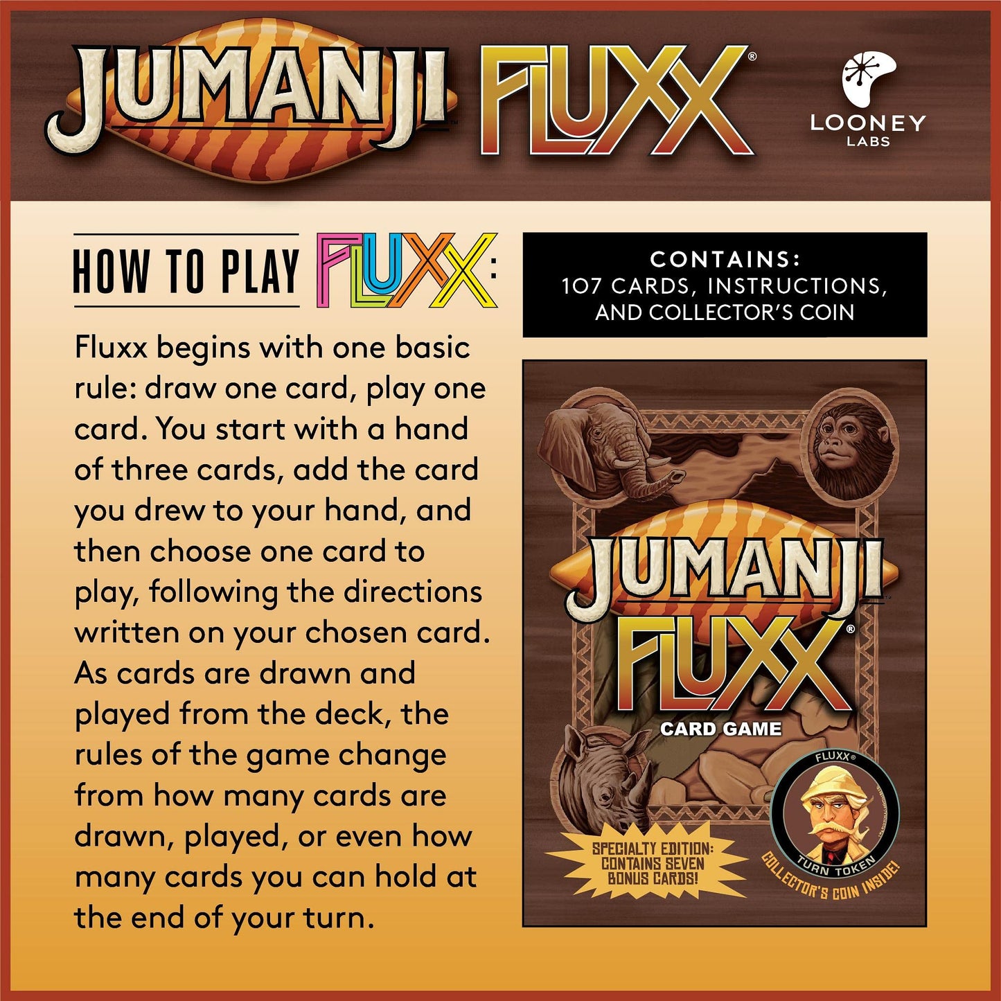 Jumanji Fluxx Card Game