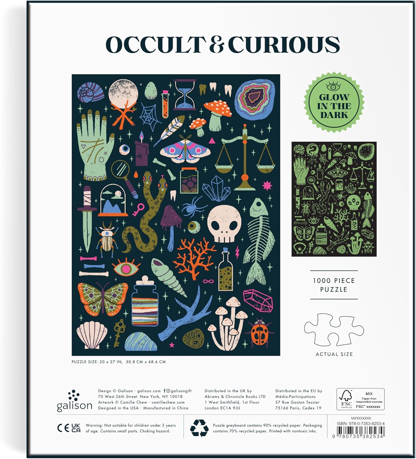Occult and Curious – 1000 Piece Glow in The Dark
