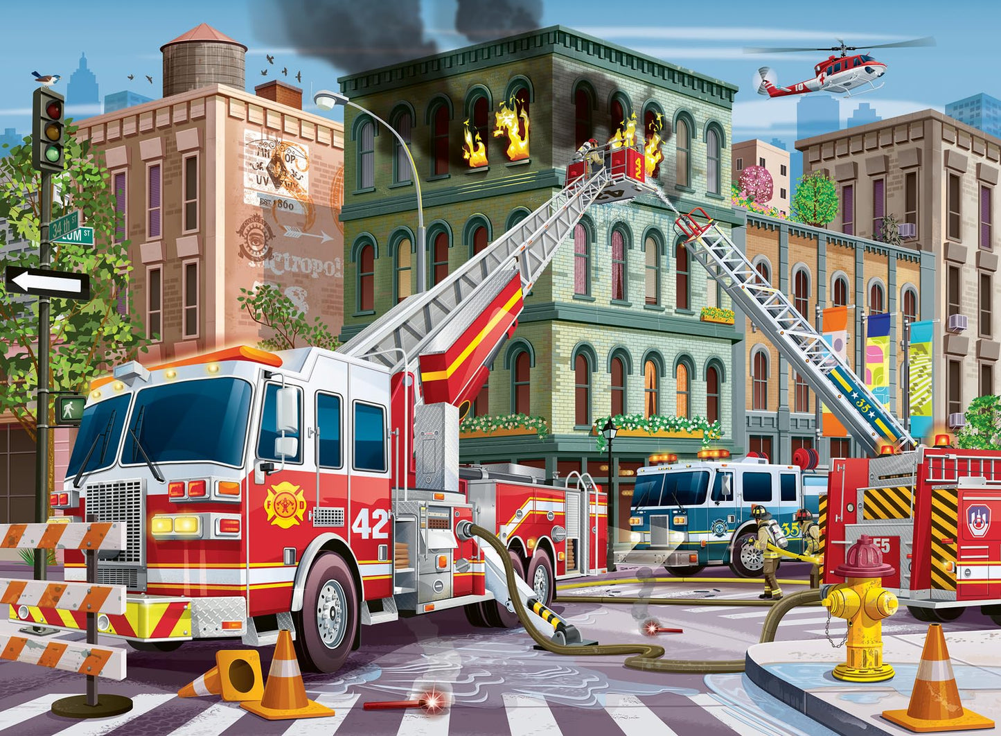 Fire Truck Rescue - 100 Piece