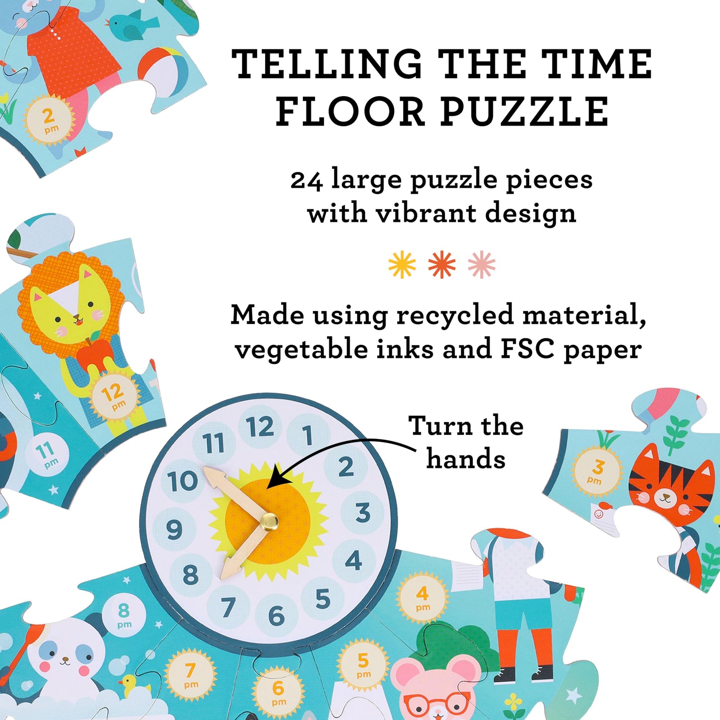 Telling The Time - 24 Piece Large Puzzle