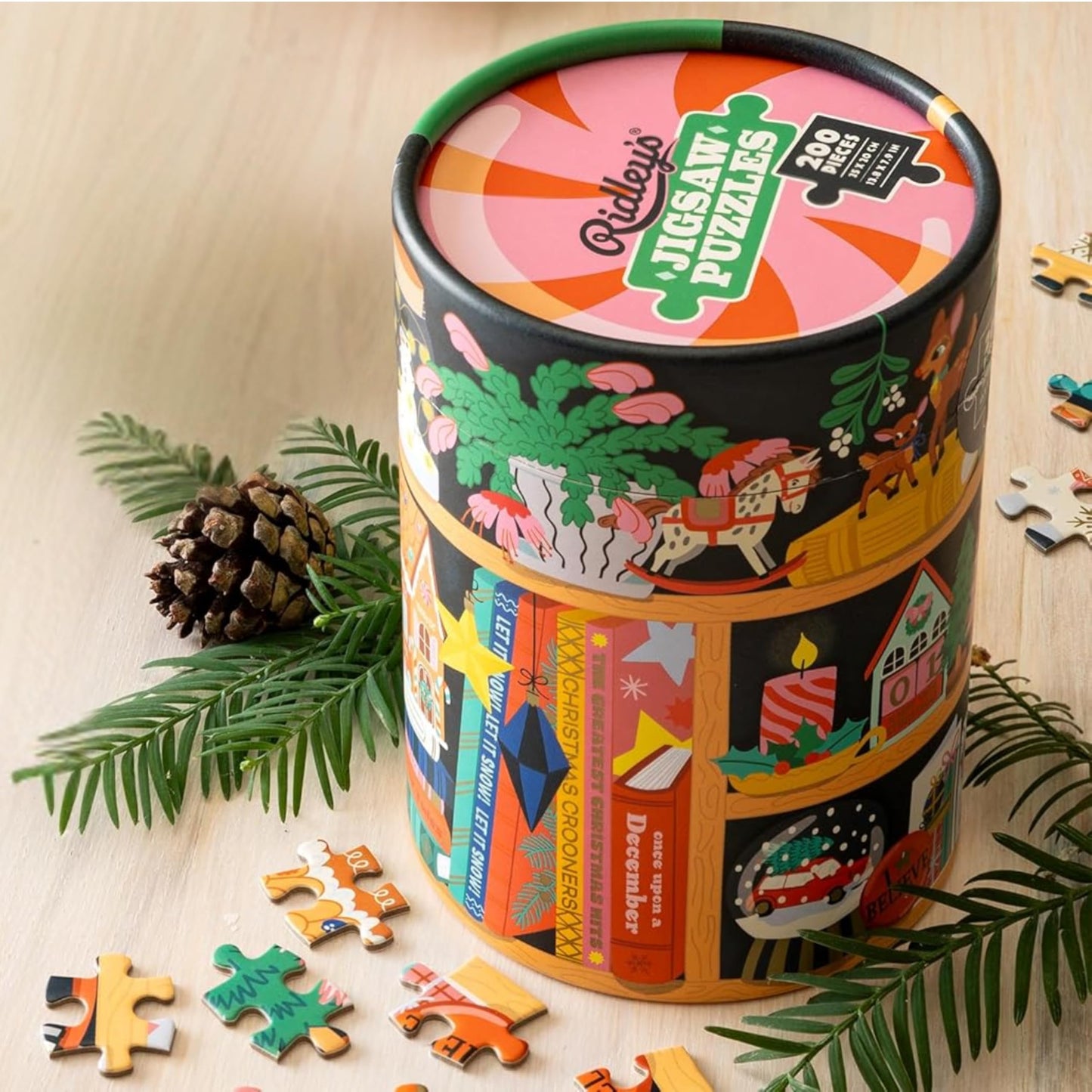 Festive Curiosities 200-Piece Christmas Puzzle