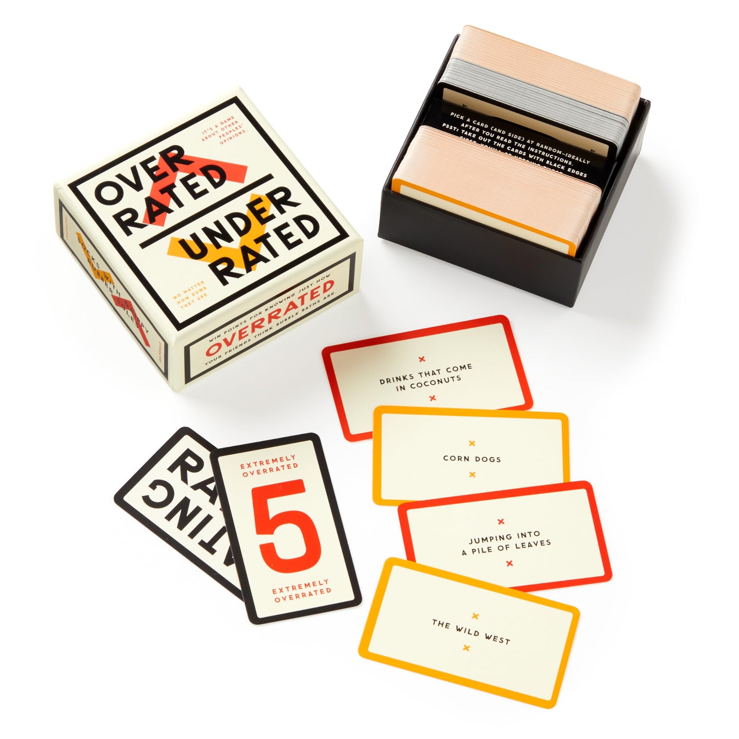 Underrated/Overrated - Social Party Game with 300+ Game Card Prompts for Debating Everything