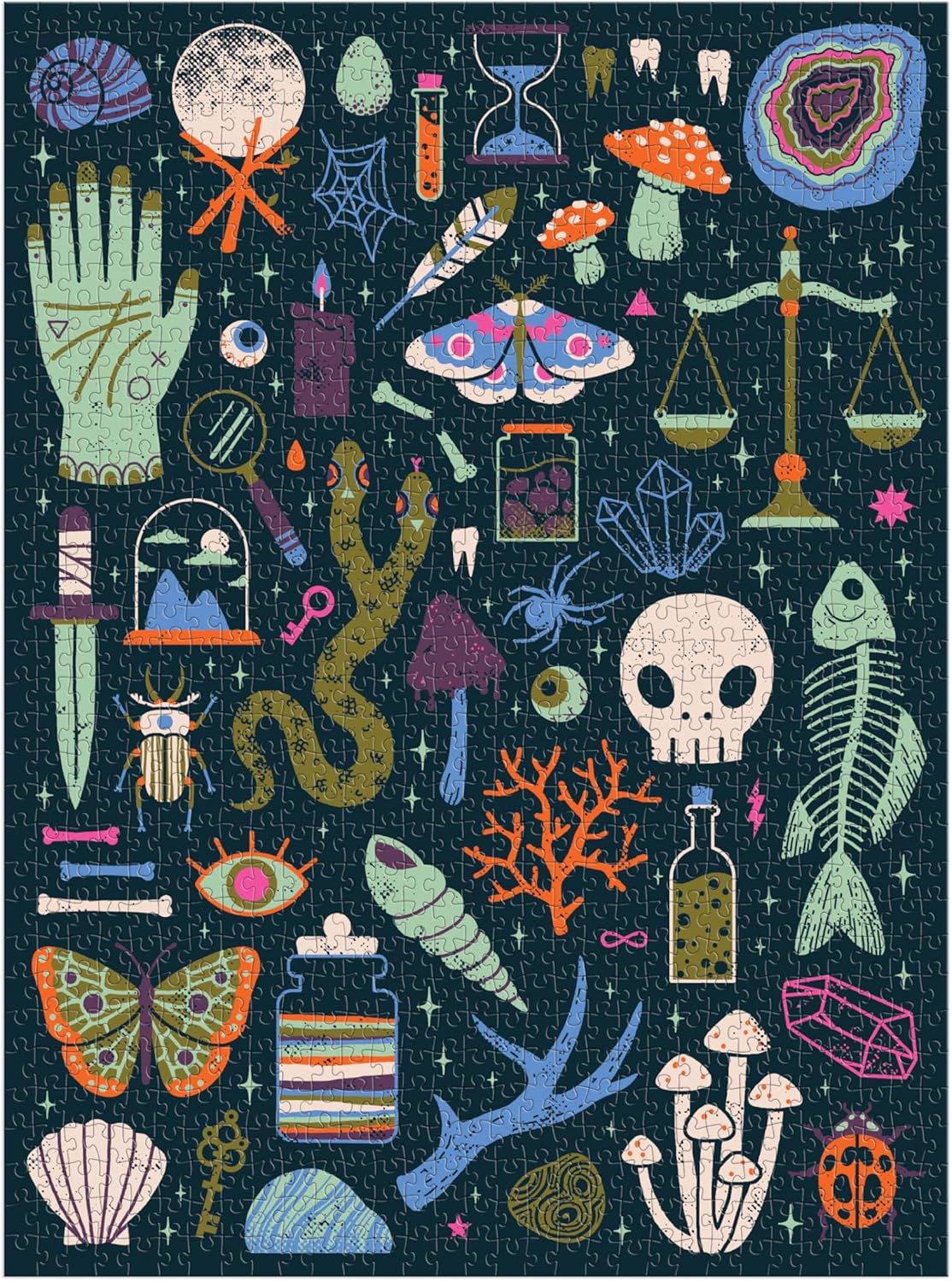 Occult and Curious – 1000 Piece Glow in The Dark