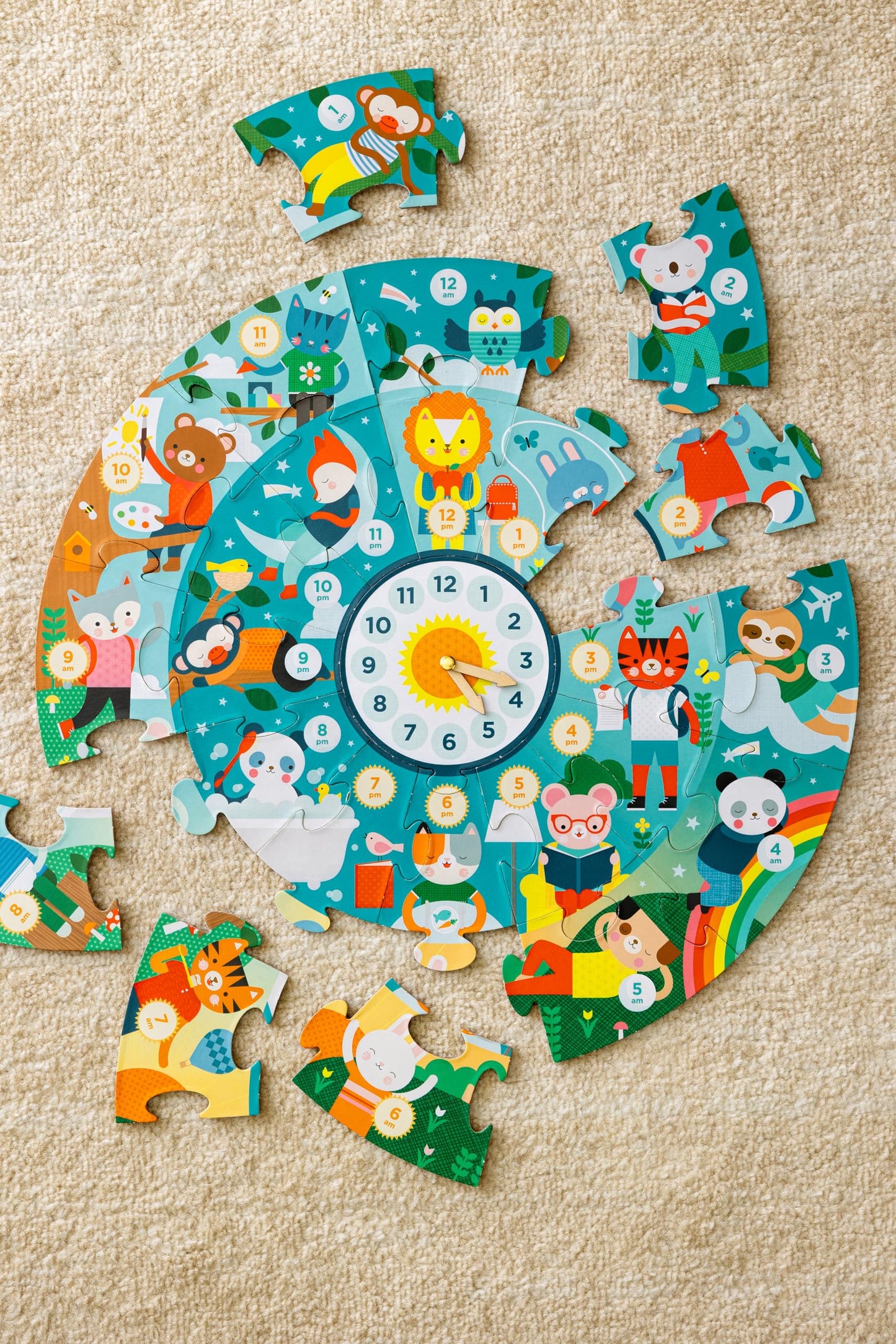 Telling The Time - 24 Piece Large Puzzle