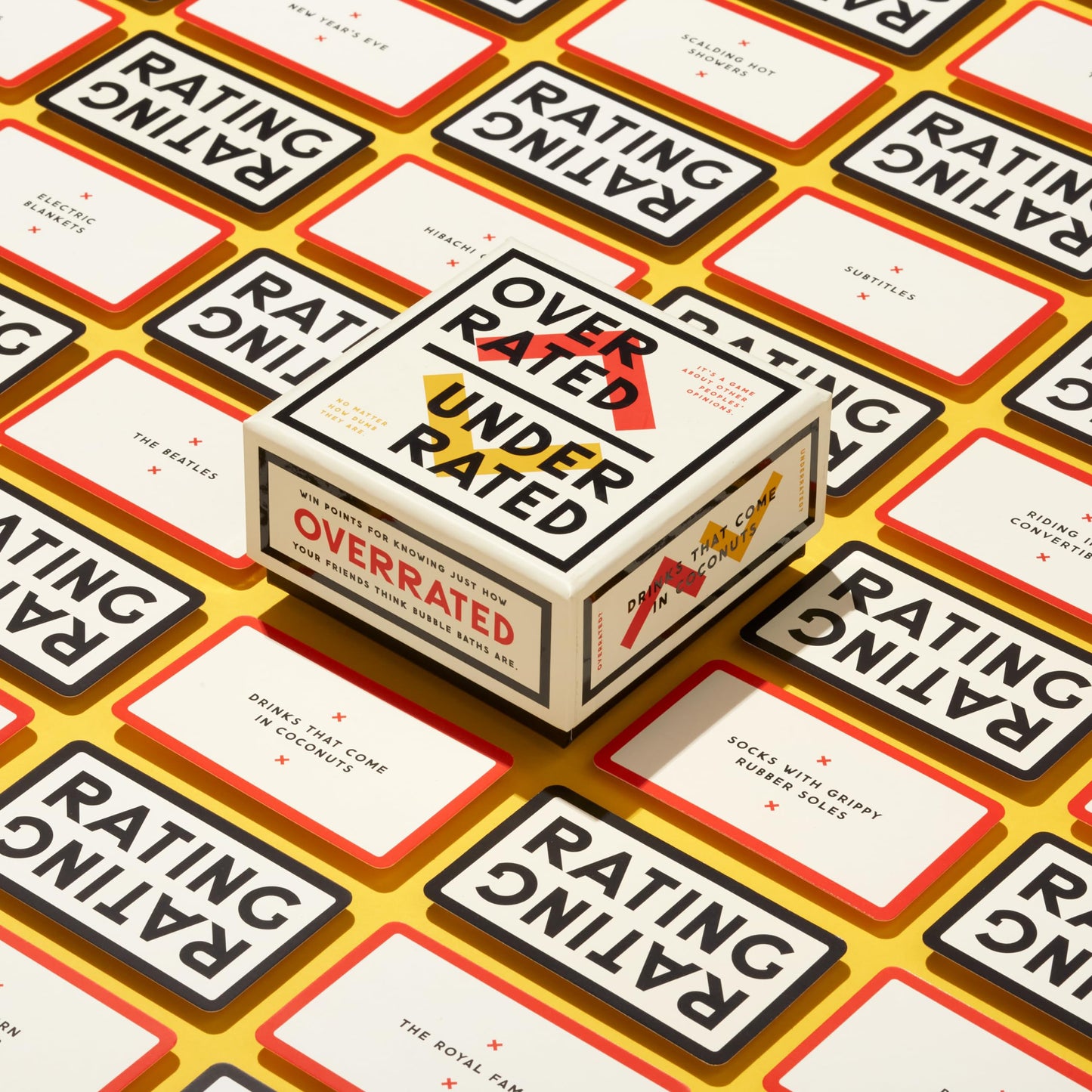 Underrated/Overrated - Social Party Game with 300+ Game Card Prompts for Debating Everything