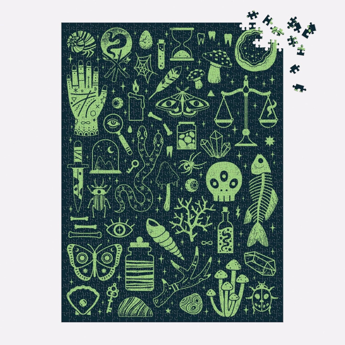 Occult and Curious – 1000 Piece Glow in The Dark