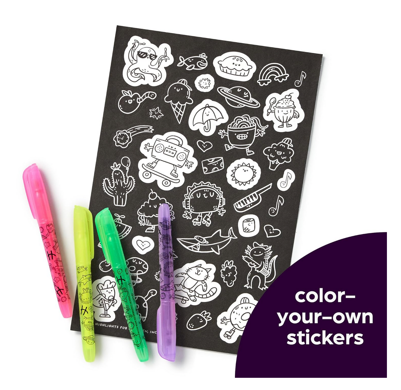 Rainbow Neon Hidden Pictures (Highlights Hidden Pictures Coloring Kits)