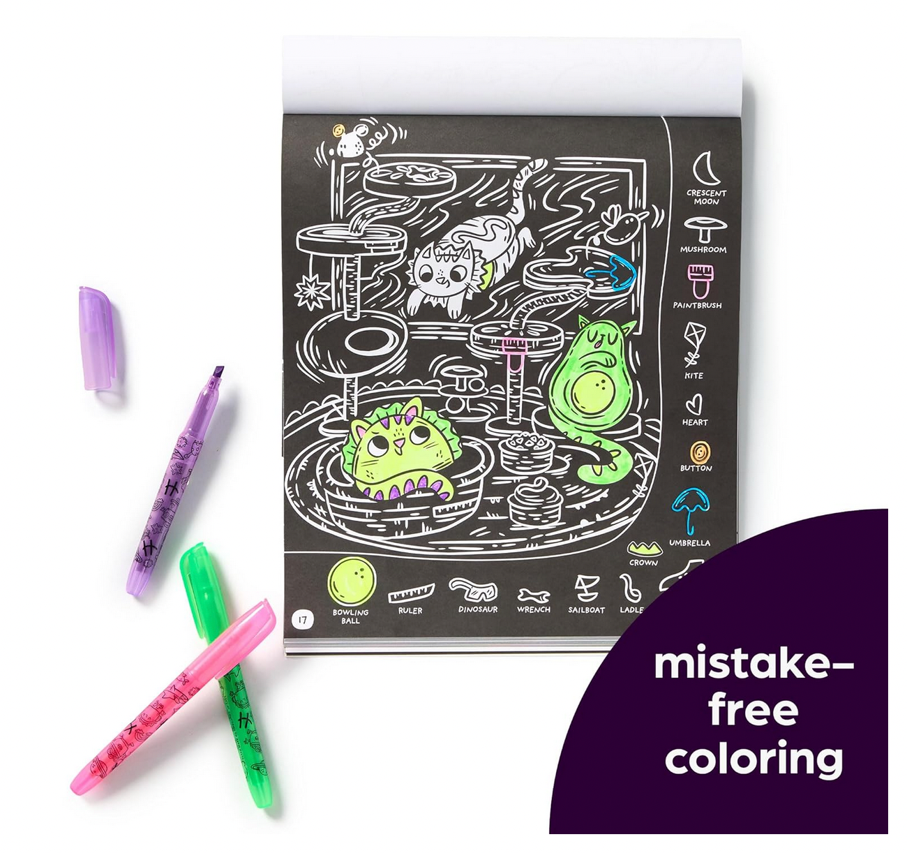 Rainbow Neon Hidden Pictures (Highlights Hidden Pictures Coloring Kits)