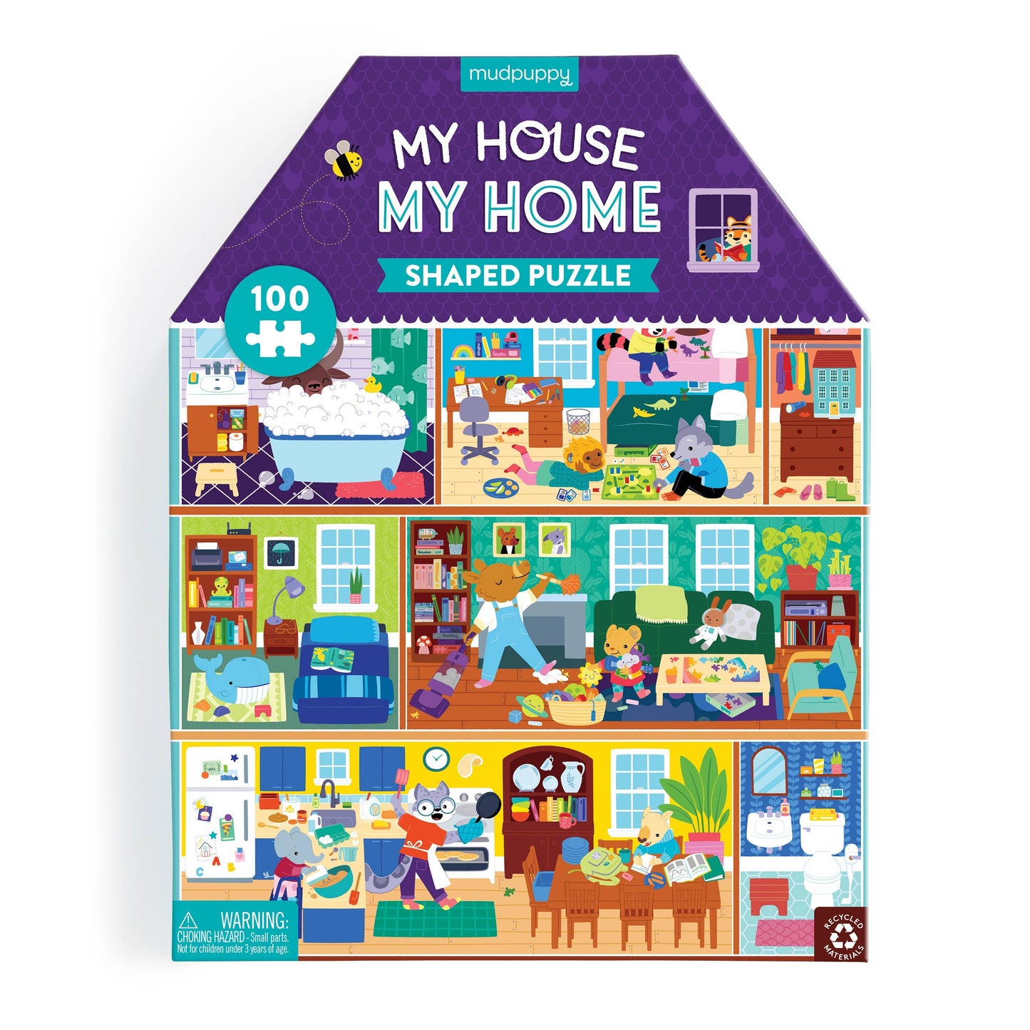 My House, My Home 100 Piece House-Shaped Puzzle