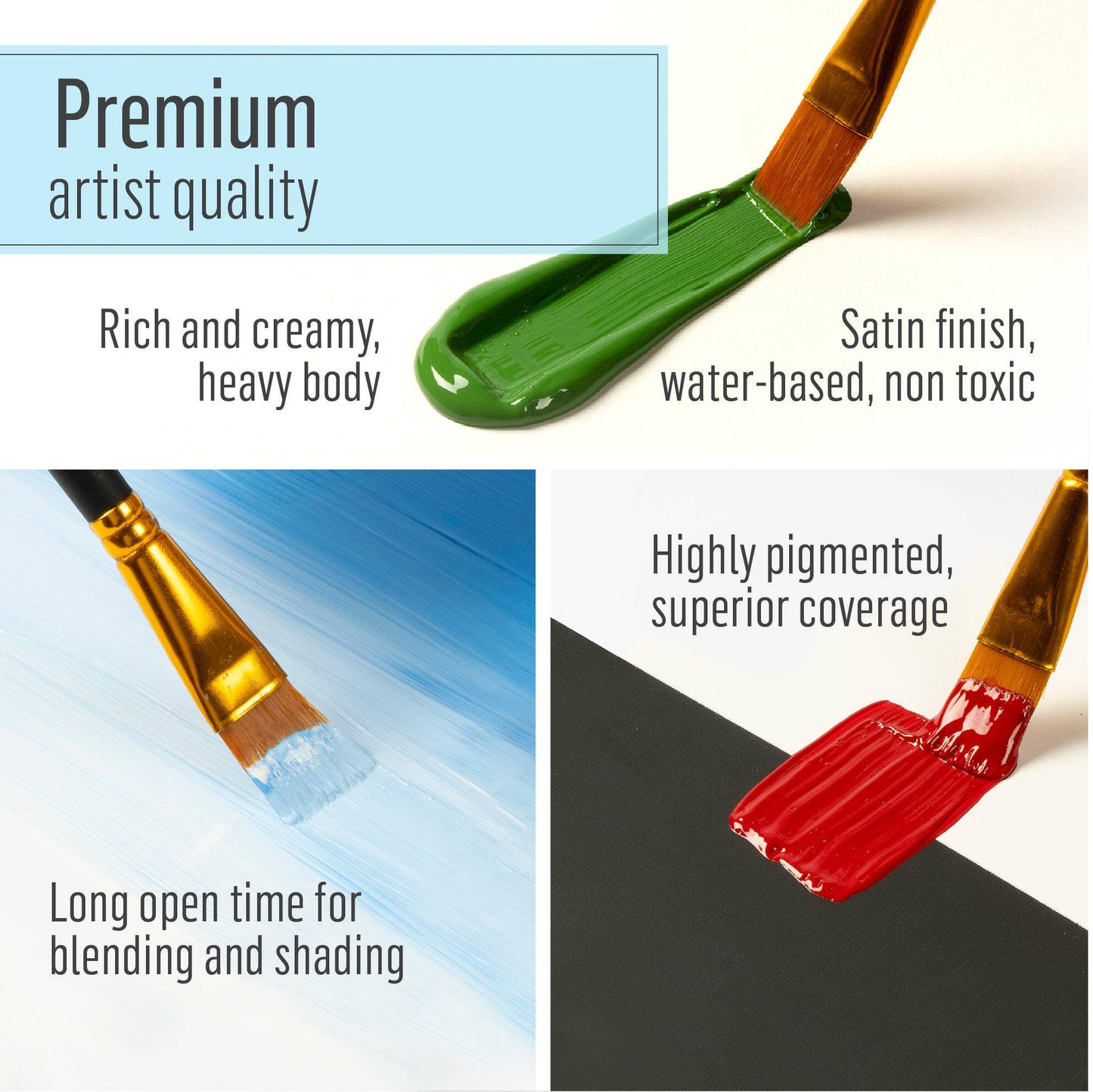FolkArt MultiSurface Acrylic Paint Set Basics 10 Colors